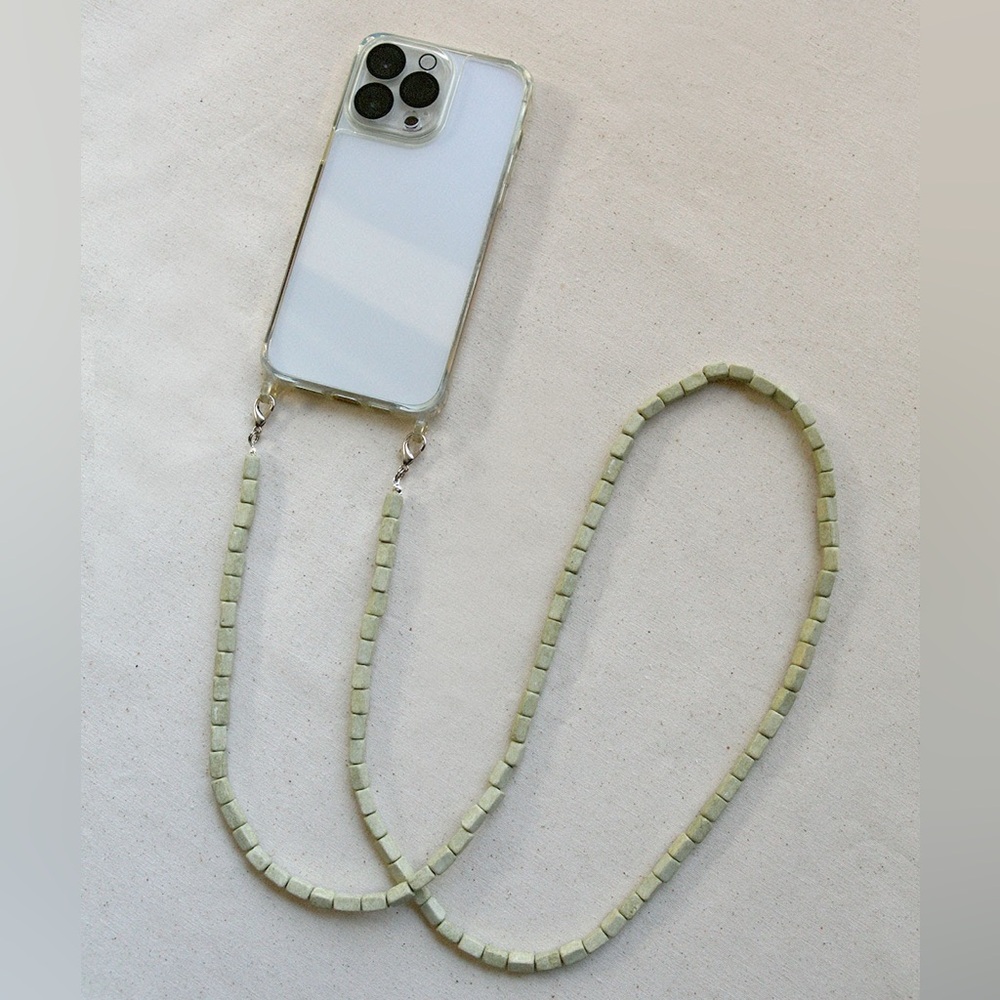 Pair Up Beaded Phone or Camera Strap, Seafoam Green